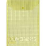 Папка-конверт с кнопкой  MY CLEAR BAG, ф. А4, вертикальная, 140мкм