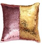 Подушка переводная из пайеток Magic Shine, розовое золото, 40*40 см                             (tw-100010)