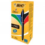 Ручка шариковая автомат. BIC 4 Colours Pro, 4 цвета (син,черн,красн,зел), 1мм, линия 0,32мм,902129