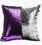 Подушка переводная из пайеток Magic Shine, фиолетовое серебро, 40*40 см                             (tw-100006)