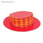 Карнавальная шляпа, картон, обхват головы 56 см, цвет красный