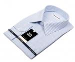 1159TSSF  Мужская рубашка в голубую полоску приталенная Super Slim Fit