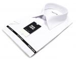 001TCLK Однотонная белая мужская рубашка коротким рукавом Classic