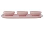 Набор Форма розовый: тарелка + 3 салатника в подар.упаковке