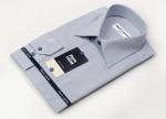 1126TSSF Серая приталенная мужская мужская рубашка Super Slim Fit