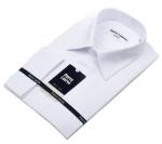 1147ZTSF Белая мужская рубашка под запонку полуприталенная Slim Fit