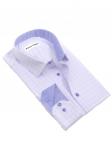 0167TESF Приталенная мужская рубашка с длинным рукавом Elegance Slim Fit