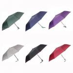 Зонт женский, полуавтомат, сплав, пластик, полиэстер, длина 55см, 8 спиц, 6 цветов,3319