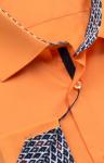 0165TESF  Мужская оранжевая рубашка Elegance Slim Fit