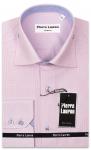 0147TESF Мужская рубашка Elegance Slim Fit в розовую клетку