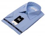 1161TSFK Приталенная мужская рубашка в синюю полоску Slim Fit