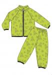 Комплект флисовый детский (куртка + брюки) lime