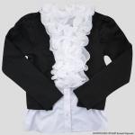 Блузка для девочки ОР560Р-Белый/Чёрный