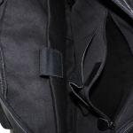 Функциональная сумка Nick из натуральной матовой кожи с ремнем через плечо черного цвета