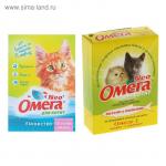 Лакомство Омега Neo для кошек и котят, таурин/L-каринтин, 60 табл.