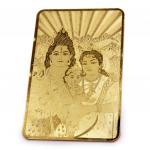 Янтра DDM14-1 Семья Шивы под золото размер 5х8 см мет