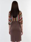 Платье Изуми (коричневый, в полоску) sale