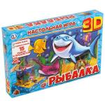 Умка. Настольная 3D Игра "Рыбалка" с картонными рыбками и удочкой