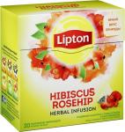 Lipton Hibiscus Rosehip травяной чай в пирамидках, 20 шт.