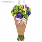 Конверт– конус для цветов «Поздравляю», 8 × 26,5 см