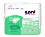 Подгузники для взрослых для средней и тяжёлой степени недержания, паропроницаемые (дышащие) по всей поверхности под товарным знаком SENI: SUPER SENI TRIO в размерах: large (3) по 10 шт.