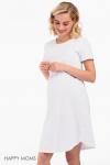 Ночная сорочка белая для беременных и кормящих