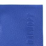 Обложка для паспорта Premier-О-81 (подклад,  внеш доп карм)  натуральная кожа синий флотер (329)  200259