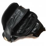 Сумка женская искусственная кожа GR-1496  (рюкзак),  2отд,  1внут+1внеш карм,  черный/беж 217171