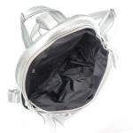 Сумка женская искусственная кожа GR-1660  (рюкзак),  1отд,  2внут+4внеш карм,  серебро 222470