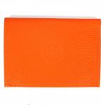 Обложка для паспорта Premier-О-88 натуральная кожа  (подклад,  внеш двойная стенка)  оранжевый флотер (330)  198870