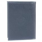 Обложка для авто+паспорт Premier-О-78 натуральная кожа синий тем флотер (351)  213337