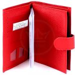 Обложка для авто+паспорт Cayman-ВП 1225л (с хляст,  двойн стенка,  5 карм,  2sim)  натуральная кожа красный флотер (113)  162594