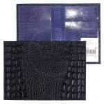 Обложка для паспорта Premier-О-8 натуральная кожа синий кайман (310)  172700