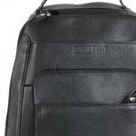 Сумка мужская натуральная кожа MT-582-3 (рюкзак),  2отд,  3внут+4внеш карм,  черный флотер (3080)  203971