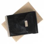 Зажим для купюр Croco-зк-300 (карм на мелочи,  2 кнопки)  натуральная кожа черный игуана (76)  209428