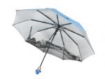 168-5 зонт женский полуавтомат, голубой