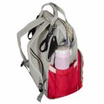 Женский рюкзак тал-6500, красный/светло-серый