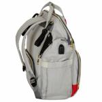 Женский рюкзак тал-6500, серый/красный
