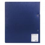 Папка на 2 кольцах BRAUBERG Шелк, 25мм, внутренний карман, синяя, до 170 листов, 0,7мм, 227502