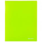 Папка 20 вкладышей BRAUBERG "Neon", 16мм, неоновая зеленая, 700мкм, 227448