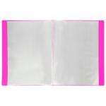 Папка 20 вкладышей BRAUBERG "Neon", 16м, неоновая розовая, 700мкм, 227450