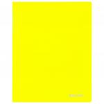Папка 40 вкладышей BRAUBERG "Neon", 25мм, неоновая желтая, 700мкм, 227453
