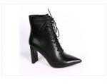 0Z0195-01-1 черный (Иск.кожа/Байка) Ботинки женские