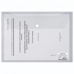 Папка-конверт с кнопкой BRAUBERG, А4, до 100 л, прозрачная, 0,15 мм, 221638