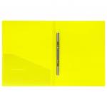 Папка с метал. скоросшивателем и внутр. карманом BRAUBERG "Neon", 16мм, желтая,до 100л,0,7 мм,227465