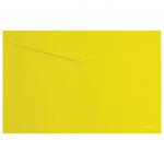 Папка-конверт с кнопкой ERICH KRAUSE "Classic", A4, до 120 л, непрозрачная, желтая, 0,18 мм, 47109