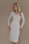 Платье Azzara 587 серо-белый гусек