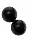 Вагинальные шарики Sexus Glass, стекло, чёрные, D 3,2 см