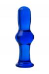 Анальная втулка Sexus Glass, стекло, синяя, 13,5 см, D 4,5 см