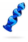 Анальная втулка Sexus Glass, стекло, синяя, 12 см, D 3,5 см
